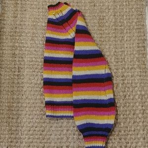 Vibrantly striped long sleeve sweater